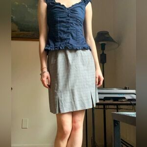 Kenzo Wool Plaid Skirt